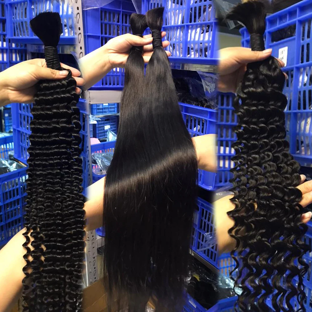 Hair Bulk No Weft Brazilian Braid Hair Extensions For Black People