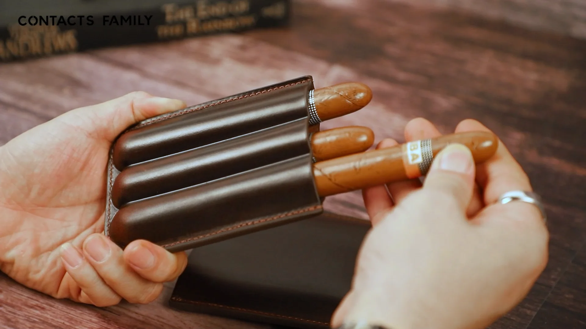 oem genuine leather custom cigar case humidor fashion retro