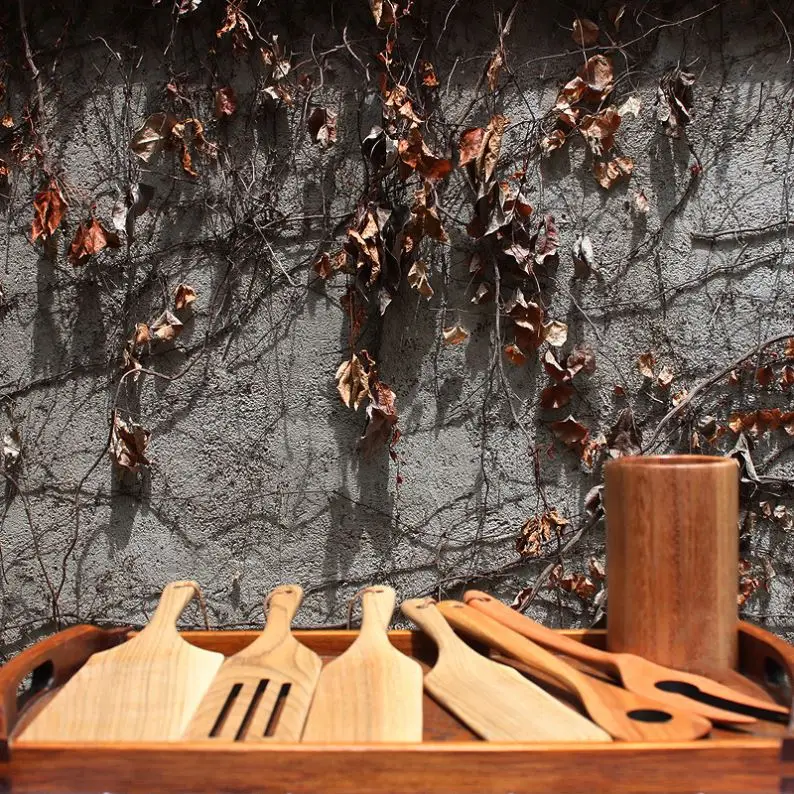 Reasonable Price Home Kitchen Cooking Tools acacia wood spatula utensils set