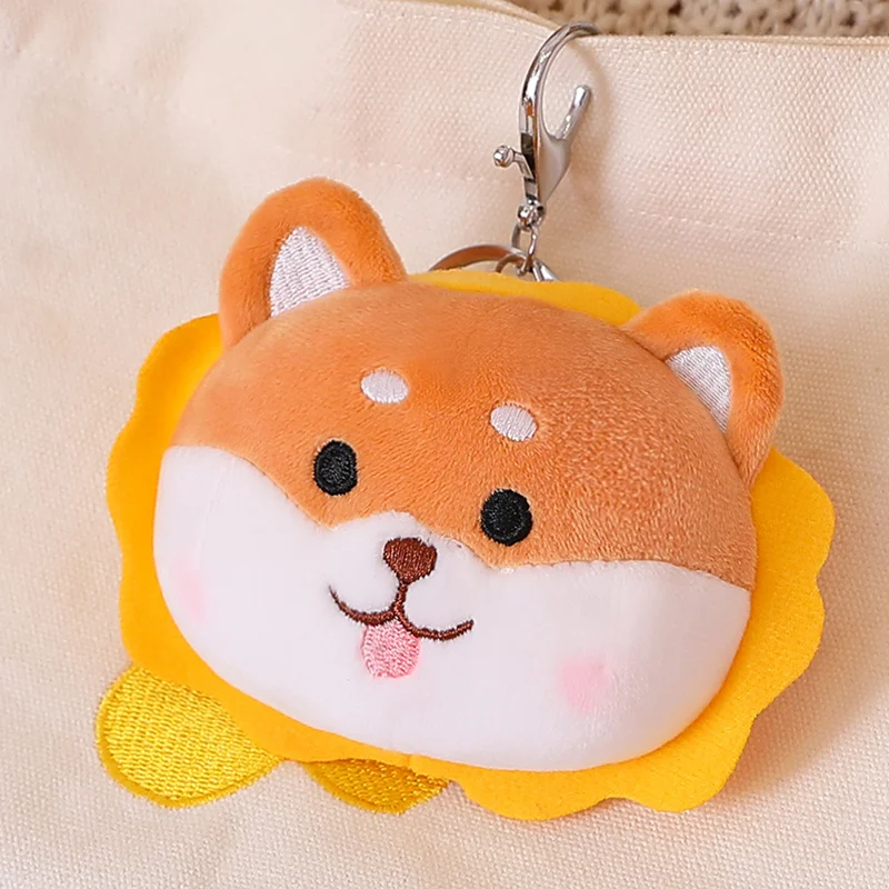 wholesale Mini magnet Shiba Inu Piglet pp keychain backpack hanging accessory plush toy supplier custom stuffed animal toy