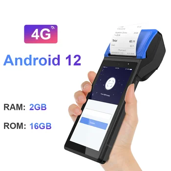 Kingtop Pos 4G Wifi Handheld Mobile Android Pos Terminal Machine Point Of Sale System With 58mm Thermal Receipt Printer