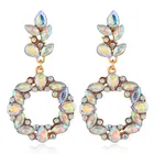 Earrings Big Rhinestone Flower Earrings Women's Exaggerated Earrings Fashion Jewelry Accessories