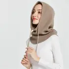 Unisex Knit Scarf Winter Warm Cashmere Balaclava Hat