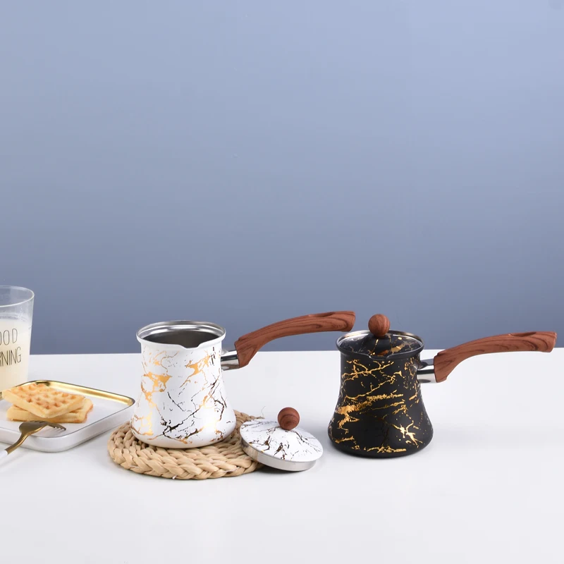 New design large capacity 1L traditional turkish coffee pot for new series mug warmer coffee