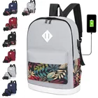 School Bags 2021 Oem Fashion Modern 3pcs Usb Charging Unisex College School Teen Bags Set Backpack For Men