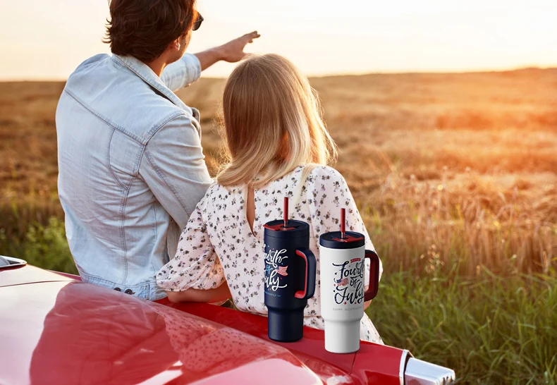 Gifts America Independance Day Product Tumbler Car Tumbler 40oz Mug supplier
