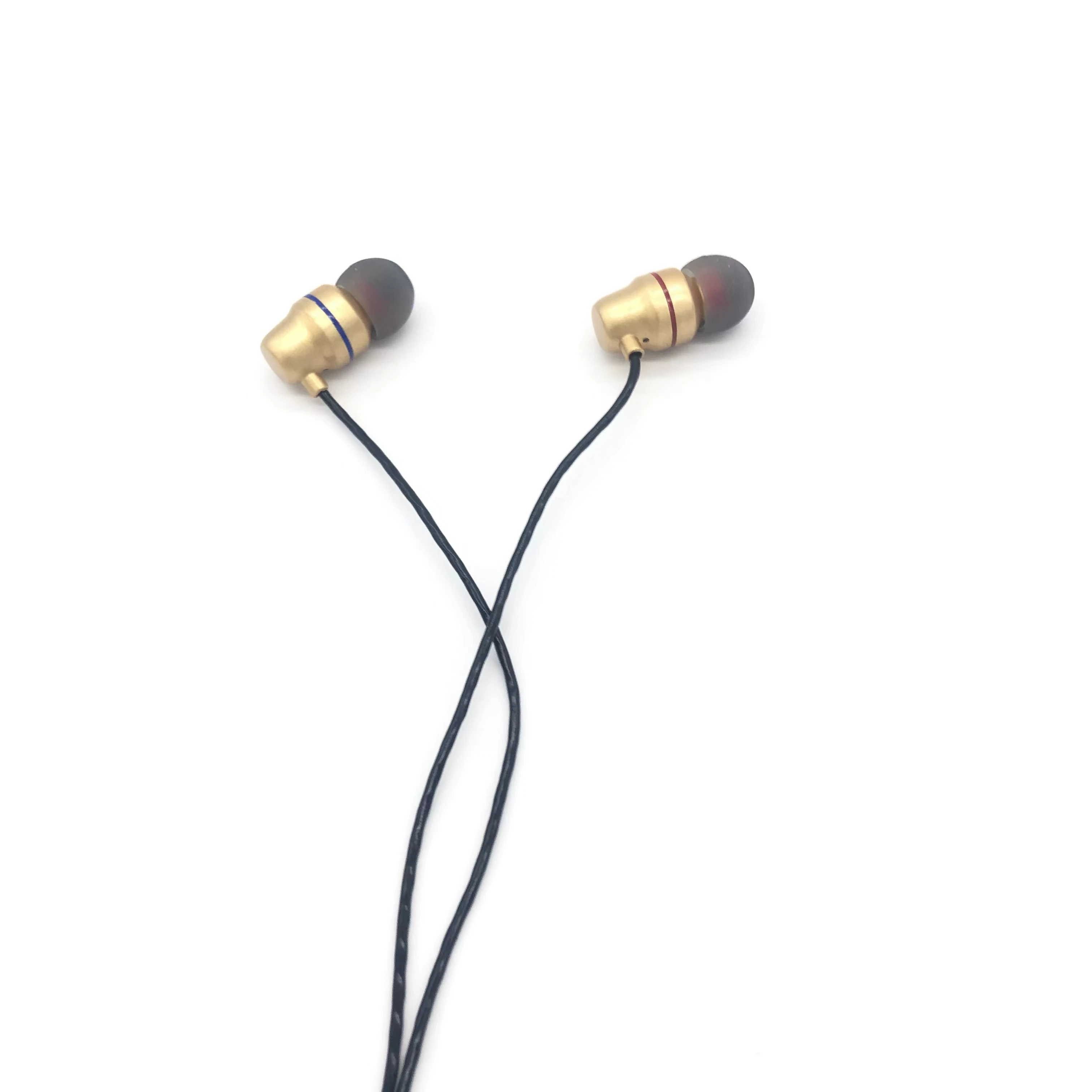 Wholesale 1.2M Earphones Wired 3.5mm with Mic In-ear Stereo Headphone for iphone and Android