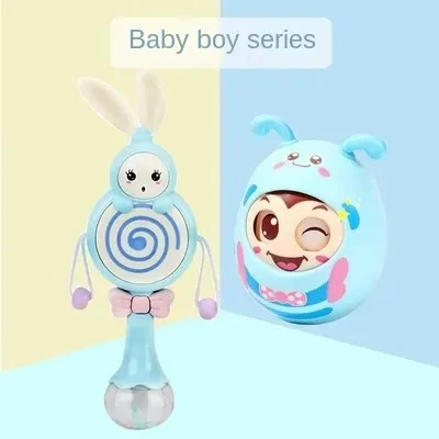 EPT Newborn baby rattles bell toys  hand sway bell with light and music