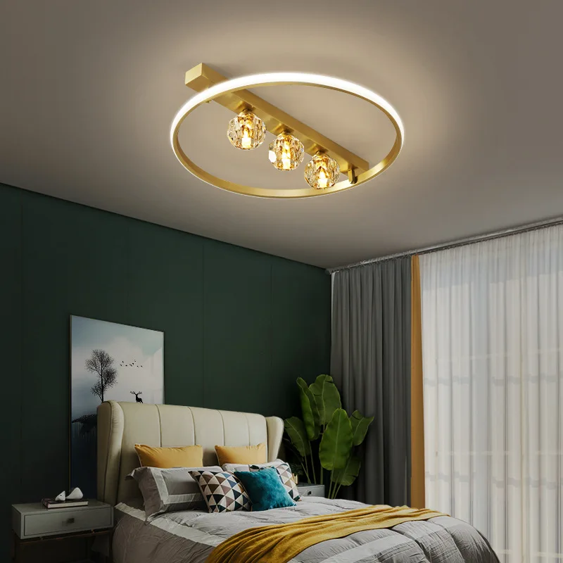 Hot selling simple bedroom living room light fixture round ring modern led ceiling lamp