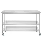 Commercial Food Commercial Kitchen Equipment Food Prep Table With Casters