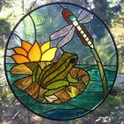 Glass Handmade DIY 16 Inch Hanging Stained Glass Window Suncatcher