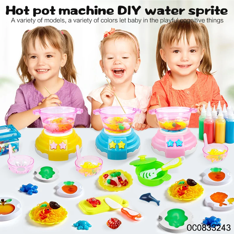 Kids cooking game home montessori kitchen toys for girls children 12 year with magic gel