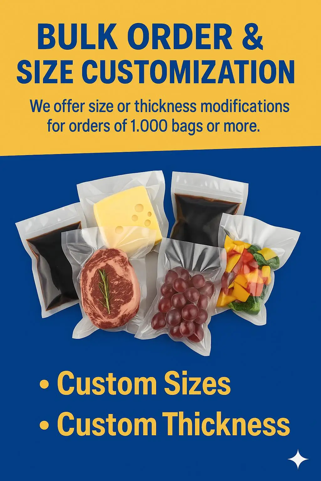 Wholesale Commercial Grade Smooth Vacuum Chamber Pouch for Fresh Meat, Sous Vide, and Restaurant Food Service - detail 10