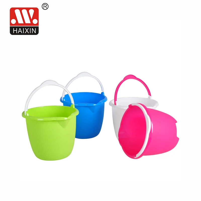 Promotion household style 5L colorful printing available plastic cheap recyclable water bucket