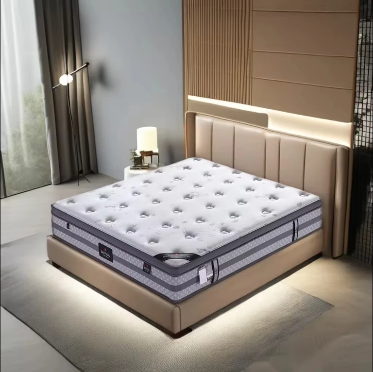 High Quality Orthopedic Double Mattress in a Box Luxury Modern Style Full Size Pocket Spring Mattress for Bedroom or School