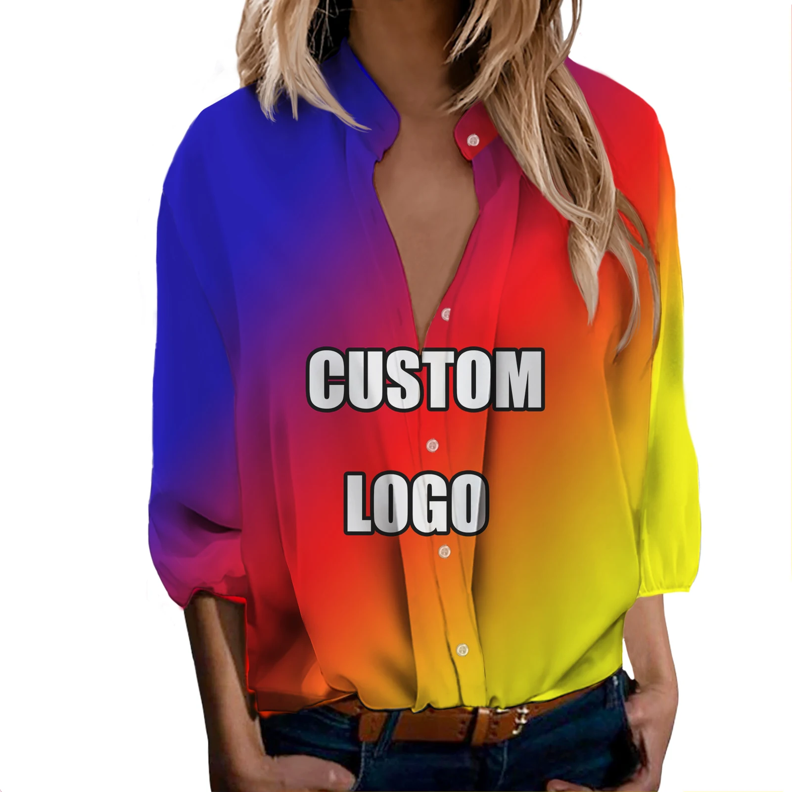 Plus Size Womens Blouses u0026 Shirts 5xl Fancy Casual Ladies Tops Personalize  Custom Logo Design Text Clothing Wholesale Dropship - Buy Plus Size Women's  Blouses u0026 Shirts,Fancy Tops For Ladies,Plus Size Shirts