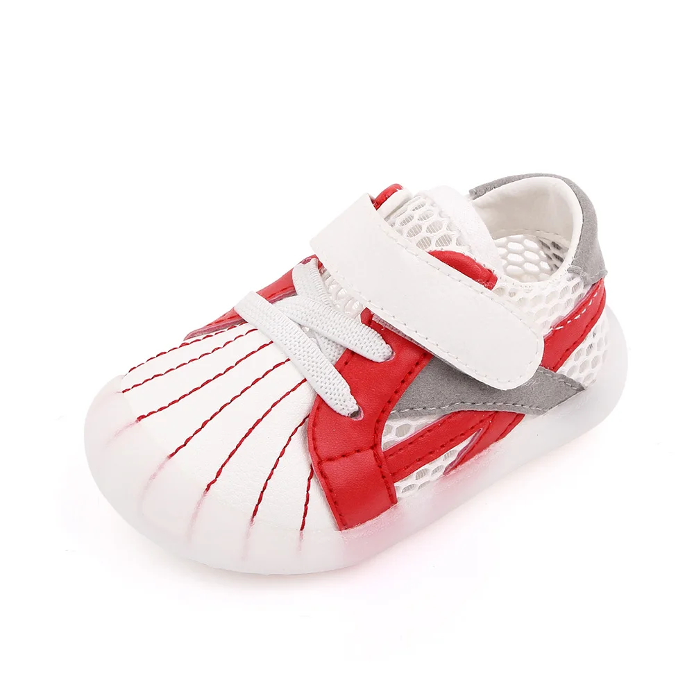 Spring and Autumn New 0-3 Years Old Breathable Mesh Shell Head Soft Soled Baby Walking Shoes factory