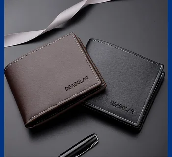 Hot Sale New Arrival Fashion with Multi-Slot Large Capacity Thin Design Men's Business Horizontal Soft Leather Wallet