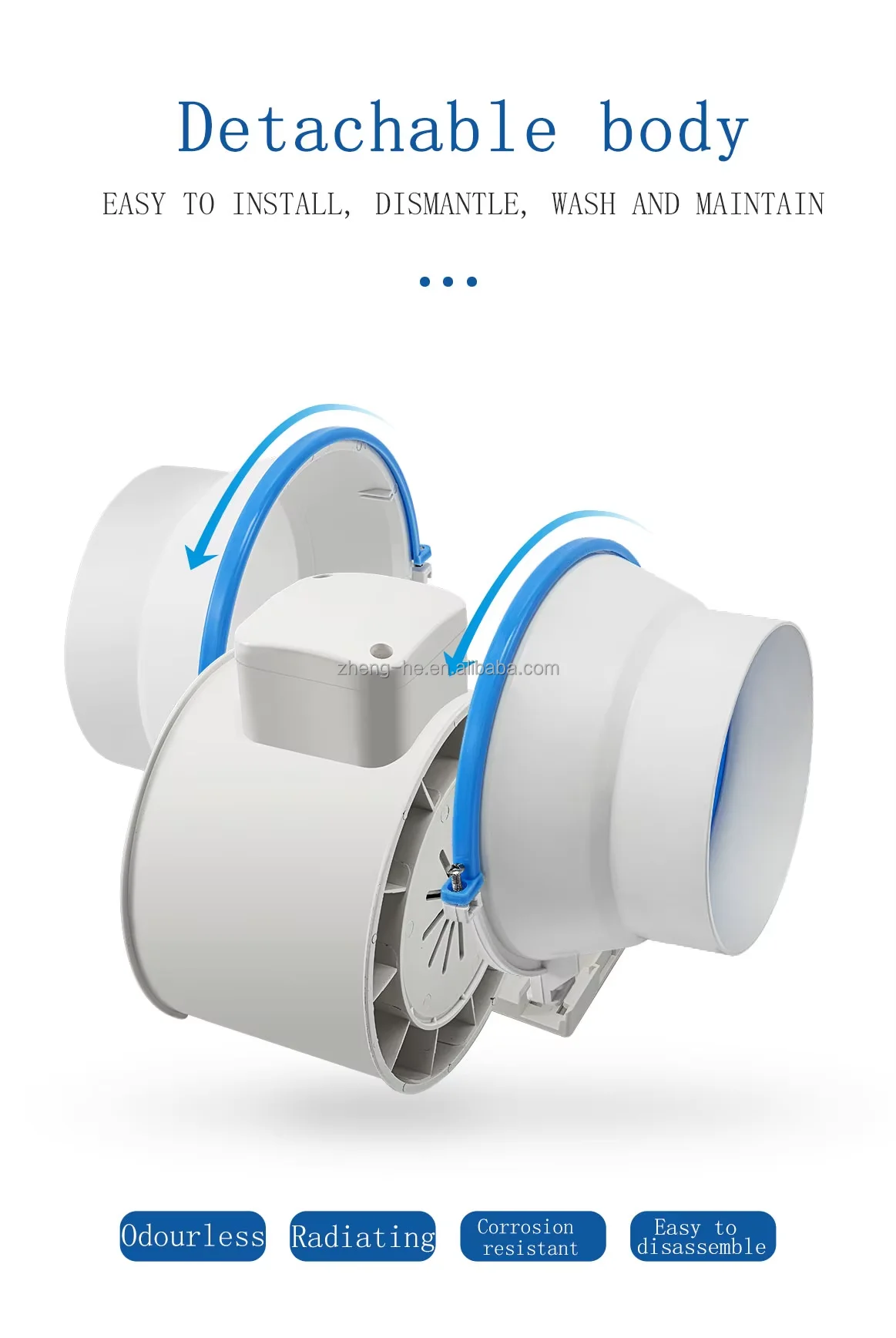 Mixed Flow Fan, 100mm, 220V, 25W - detail 10