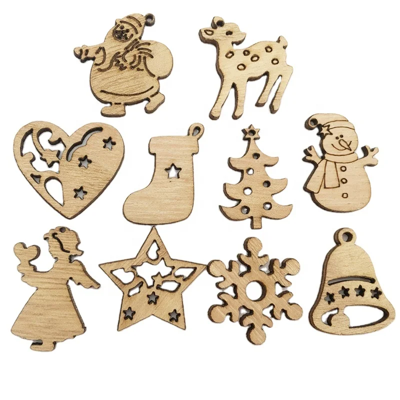 Snowflake Winter Unfinished Wood Shape Piece Cutout for DIY Craft