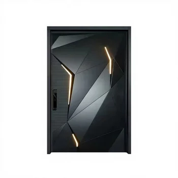 Alufront Contemporary Exterior Front Entry Door Aluminum with Sound Insulation and Environmentally-friendly Design