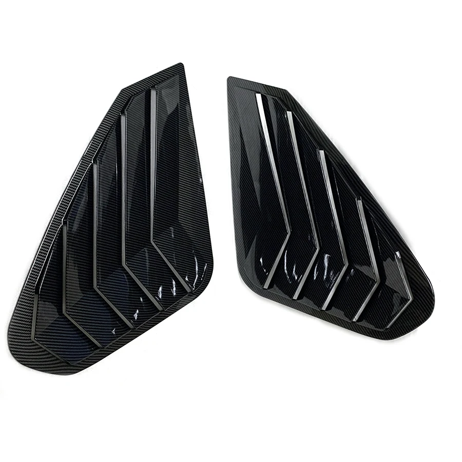 product tiypeor car window cover carbon look for toyota rav4 2020 2023 exterior rear side window louver auto car accessories 2021 2022-9