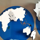 Toys Puzzle Hot Selling Toys Manufacturer World Parts Jigsaw Wooden Montessori Puzzle Mat Map