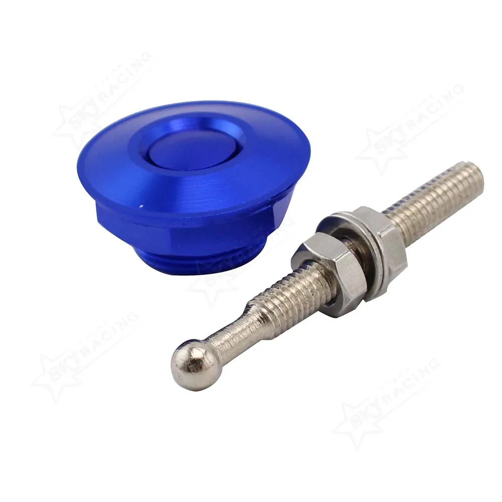 Universal 32mm Push Button Billet Hood Pins Lock Clip Kit Car Engine