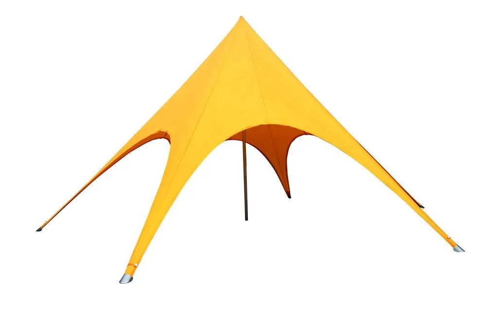 hot sale PVC aluminum pole spider star shaped tent Star Shade Tent For Single and Double Top Printing logo trade show tent