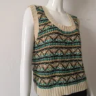 Women Spring Jacquard Wool Vest Waistcoat Sweater 2022