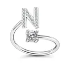 Rings Ring Hot Sale 26 Letter Rings Set European And American English Zircon Ring Resizable Rings For Woman