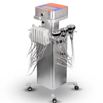 8 in 1 Professional Unoisetion Vacuum Cavitation System RF Lipo Laser Slimming Machine Dermabrasion Spray BIO Beauty Machine