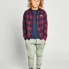 Boys DIDIBUBU Button Down 100% Cotton Handsome Flannel Long Sleeves Check Shirt For Boys