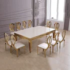 Metal Dining Table Luxury Hotel Furniture Party Event Wedding Cake Table Metal Stainless Steel Gold Wedding Tables