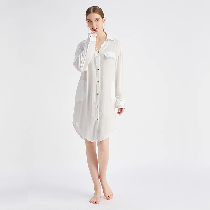 button down sleep dress