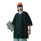 Dropped Wholesale Bulk High Quality Plain Blank Black Oversized Dropped Shoulder OEM T-Shirt