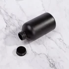 Black Black Matte Bottle 200ml Matte Black Round Bottle With Logo Printing And Black Lid