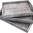 Decorative Vintage Rustic Wood Decorative Tray Decorative Natural Wood Serving Tray - Rustic Vintage Style