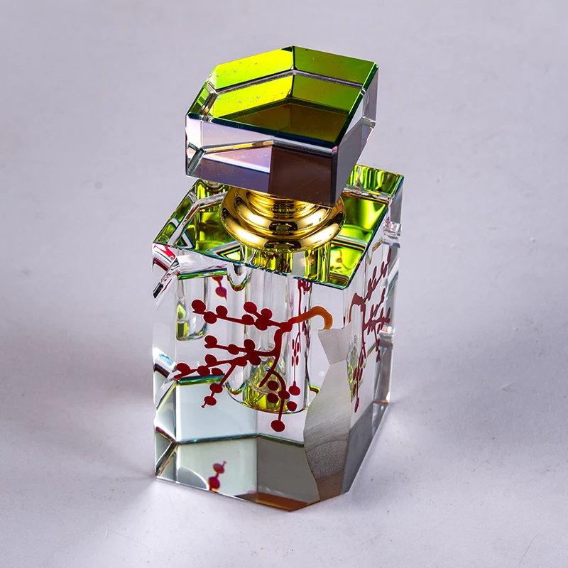 product new design hot sale double size 6ml 12ml glass empty bottle elegant fashion crystal perfume bottle-4