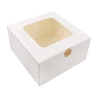 Box Hot Sale 10x10x5 Inches Custom Square Birthday Paper Cake Box With Window
