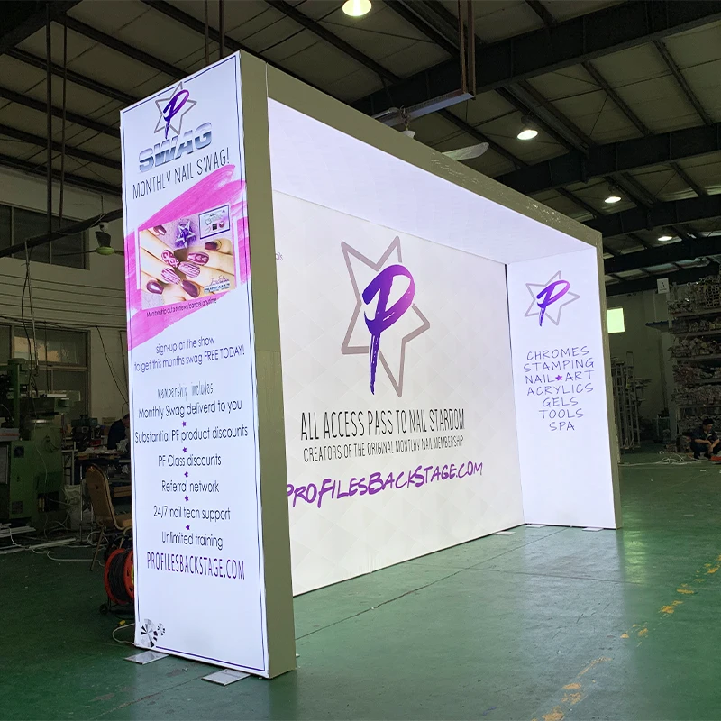 X Modular Expo Booth Large Double Sided Free Standing Aluminium