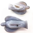 Gemstone Natural Bulk Wholesale Gemstone Angel Folk Crafts Natural Carved Crystal Agate Geode Angel For Healing