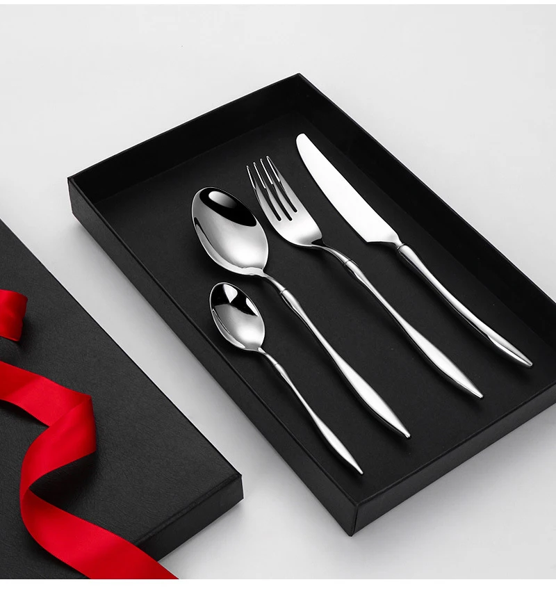 Luxury Stainless Steel 304 Durable Wedding Party Cutlery Set Customized Flatware