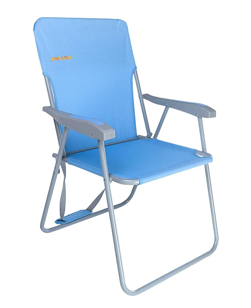 folding beach chair high back