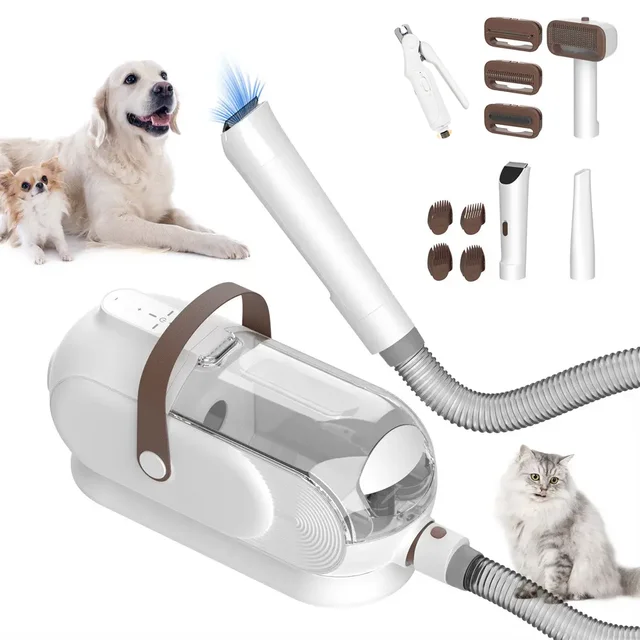 New Arrival 3L canister Ultra-Silent Pet Grooming Vacuum Kit for Dogs Cats
