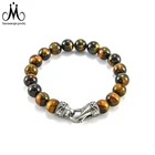 Stone Bracelet Men Bracelet Stone Newest Natural Stone Green Tiger Eye Bead Bracelet Custom Men Jewelry