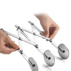 Roller Bread Adjustable Function Stainless Steel Roller Dough Tool Pizza Pastry Dough Divider Cutter For Bread