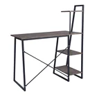 Computer Space Computer Table Metal Frame Wooden Desktop Save Space Computer Table With Bookshelf