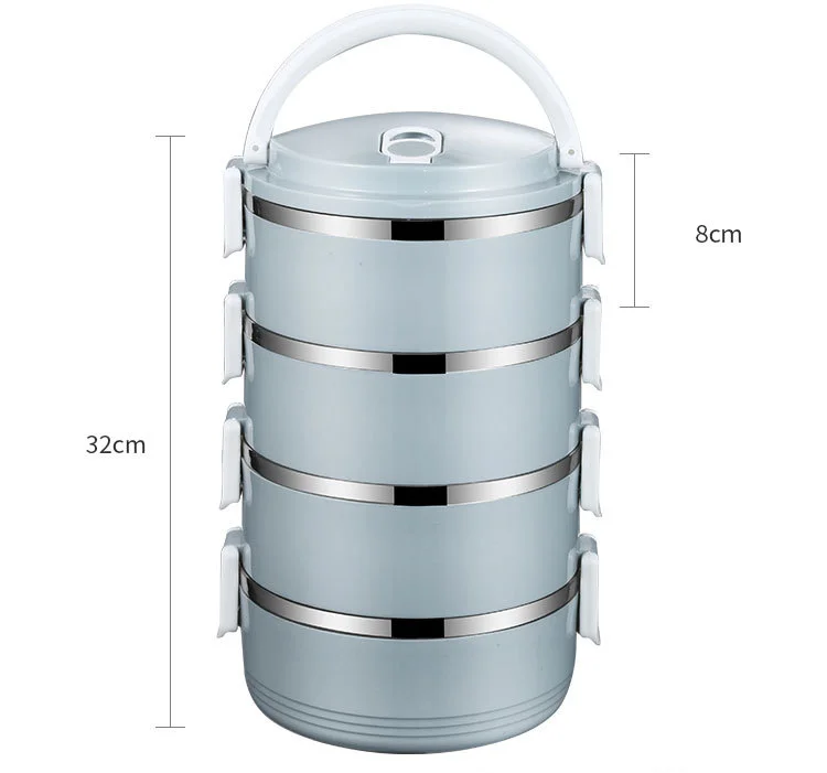 Portable Insulated Stainless Steel Tiffin Lunch Box Multi Layers Portable Airtight Food Storage Containers