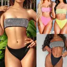 Beachwear Summer Hot Selling Plaid Pattern Backless Plaid Swimwear 2 Piece Beachwear